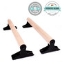 Parallettes aus Holz mit ergonomischem Holzgriff - Niedrig | Pullup & Dip®