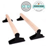 Parallettes aus Holz mit ergonomischem Holzgriff - Niedrig | Pullup &amp; Dip&reg;