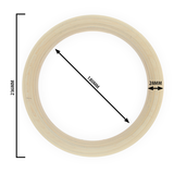 Turnringe aus Holz 28 mm - inklusive verstellbarer Riemen und Tragetasche | StreetGains®_